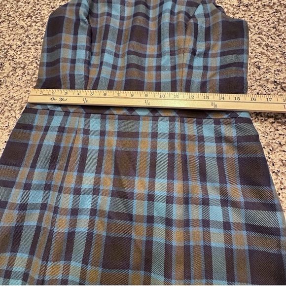 💙Tommy Hilfiger Navy and Blue Plaid Midi Dress - Picture 12 of 14
